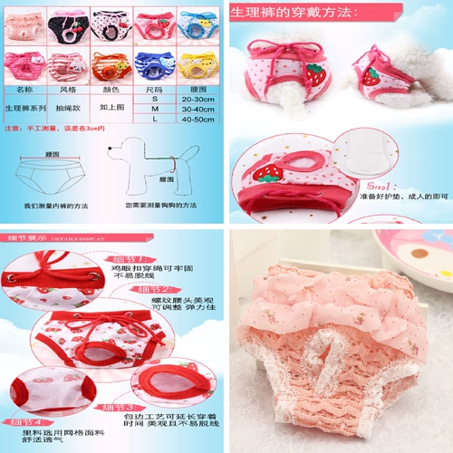 Z собака собака Физиологические штаны Менструальные штаны, собачья санитарная салфетка брюки, маленький плюшевый VIP Biebie Snow Snow