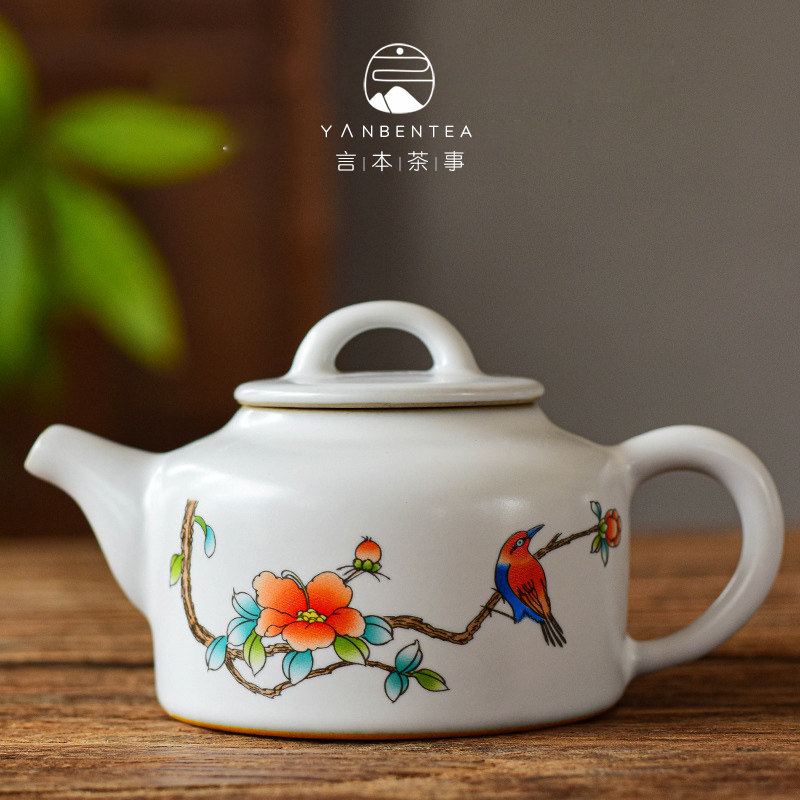 Words Benn Ru kilo teapot large number ceramic utiliturt tea tea tea pot hand drawing illustrator Porcelain Pot open sheet Nourishing Gift