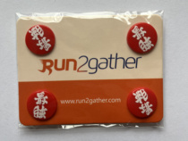 Customized Marathon Gift Souvenir Marathon Number Book Magnetic Buckle Marathon Number Cloth Fixed Snap