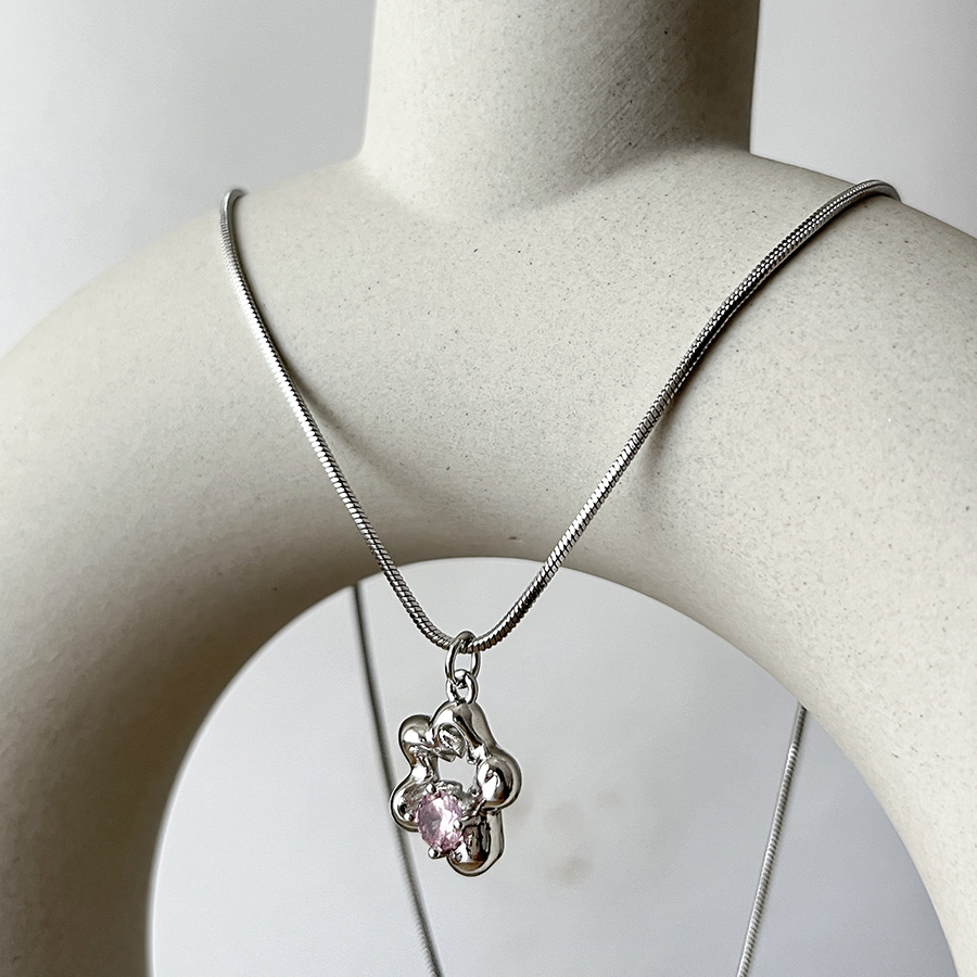 Casual Simple Style Star Zircon Alloy Titanium Steel Wholesale Pendant Necklace display picture 7