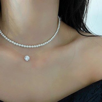 Shilijian sterling silver mermaid tears fishing line necklace