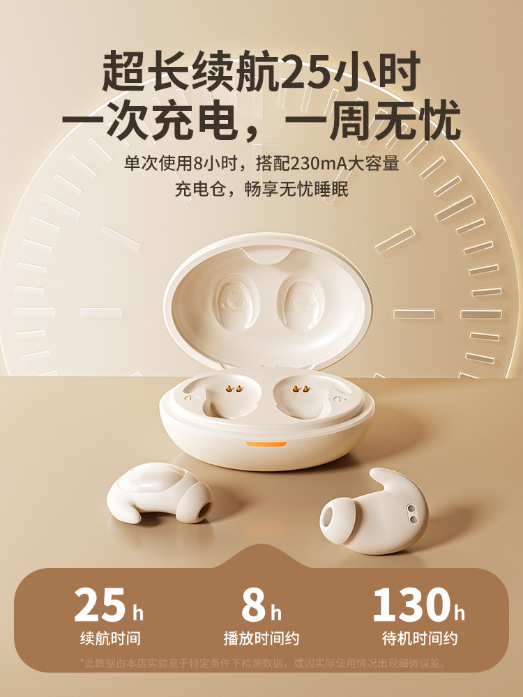 Sleep Bluetooth Earphones, Invisible On-Ear Type, Specially Designed for Sleeping, Noise Reduction, Asmr, Side Sleeping Without Ear Pressure, 2025 New Model, Small Rest