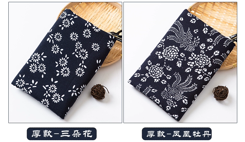 Wuzhen vải in màu xanh cotton nguyên chất theo phong cách quốc gia Trung Quốc khăn trải bàn batik màu xanh lam và trắng hoa cotton và vải lanh giải phóng mặt bằng vải cotton hàn