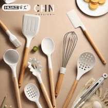 Huaai non-stick silicone spatula frying spatula high temperature household stainless steel kitchenware special protection pot silicone spatula