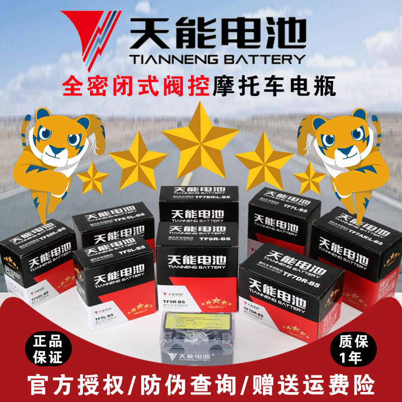 Sky energy locomotive battery 12V9Ah storage battery 125 free of maintenance 7A women's mounted scooter 110 bent beam dry cell