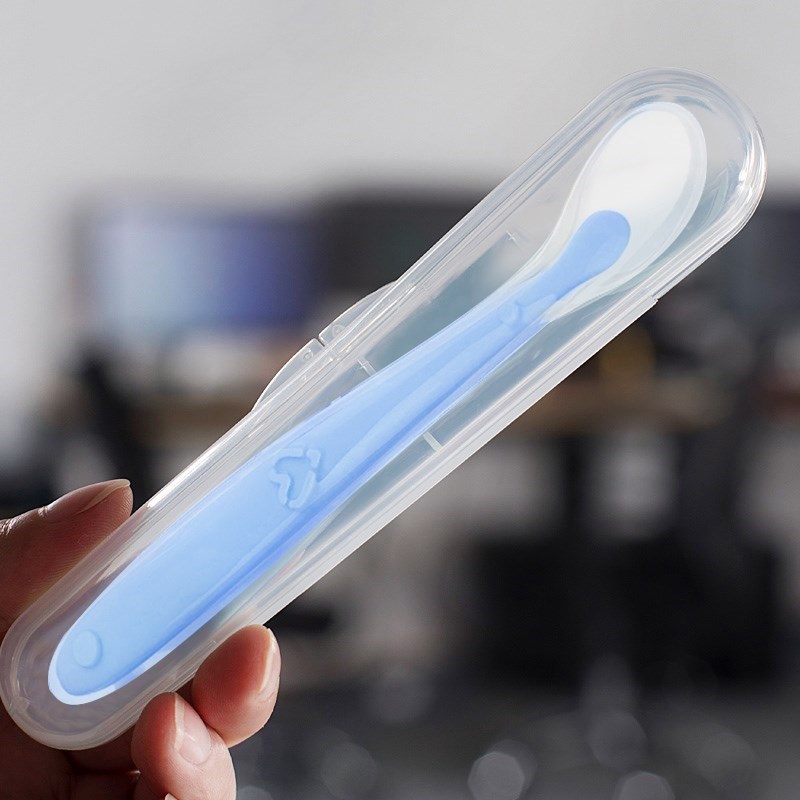 Newborn Baby Spoon Children Treasure silica gel 0-3 months 6-12 Eat Sidefood Water Soft Tablespoon Big Number for a meal