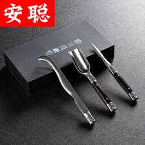  Kung Fu tea accessories Stainless steel tea clip tea spoon Puer tea knife three-piece set six gentleman set zero matching