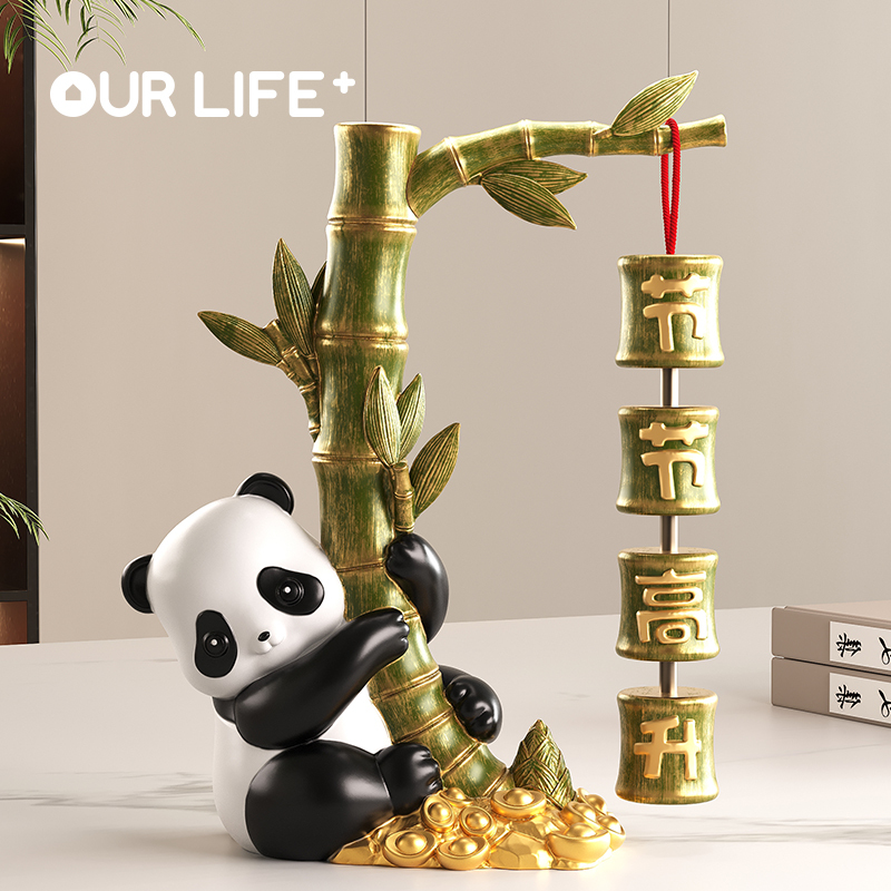 Panda Is Rising Steadily, a Decorative Piece for the Entrance, a Graduation Season Gift, Office Desk, Home Living Room, Tv Cabinet, Housewarming Decoration