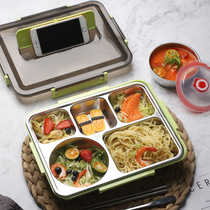 Lunch box divider stainless steel student lunch box set office workers High School large canteen with soup bowl male large capacity