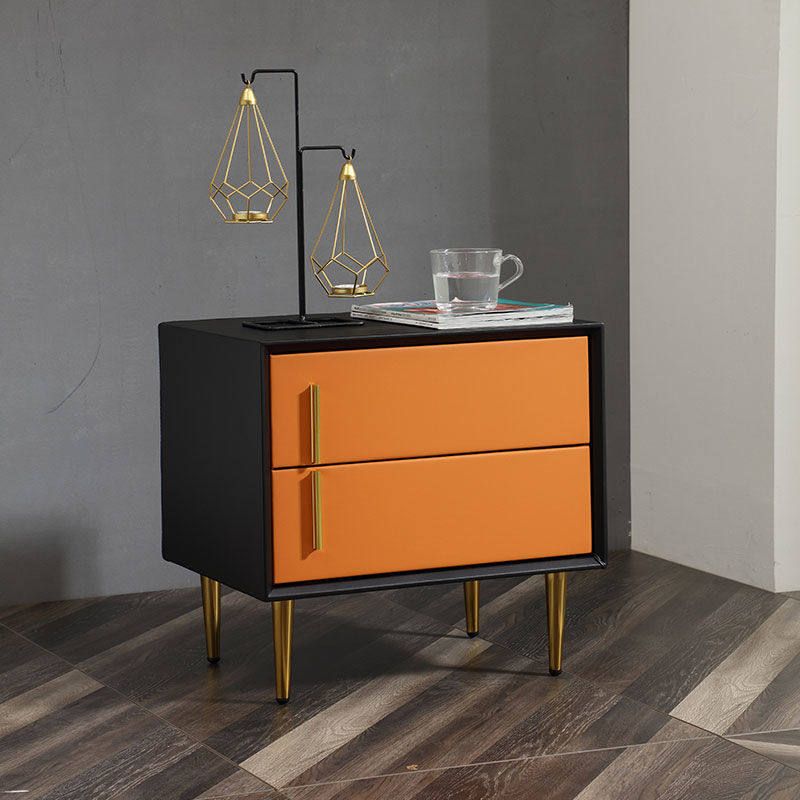 Nordic solid wood bedside table modern minimalist small bedroom bedside table light luxury style ins net red storage cabinet