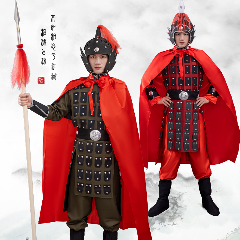 Flower Mulan armor general acting to serve ancient soldiers to perform a full river red suit Flying Army-armor children's soldiers' uniforms-Taobao