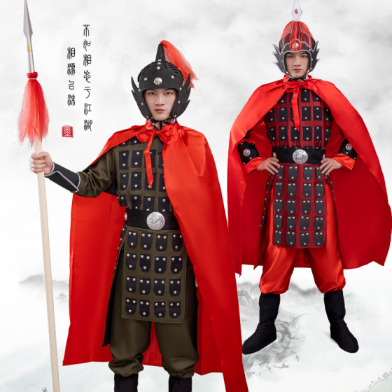 Hua Mulan Armor General Performance Costume Ancient Soldier Performance Costume Manjiang Red Costume Yue Fei Armor Children's Soldier Costume