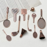 Ретро металлический аксессуар ручной работы, аксессуары для ключей, креативный брелок для бадминтона, подвеска, креативный подарок