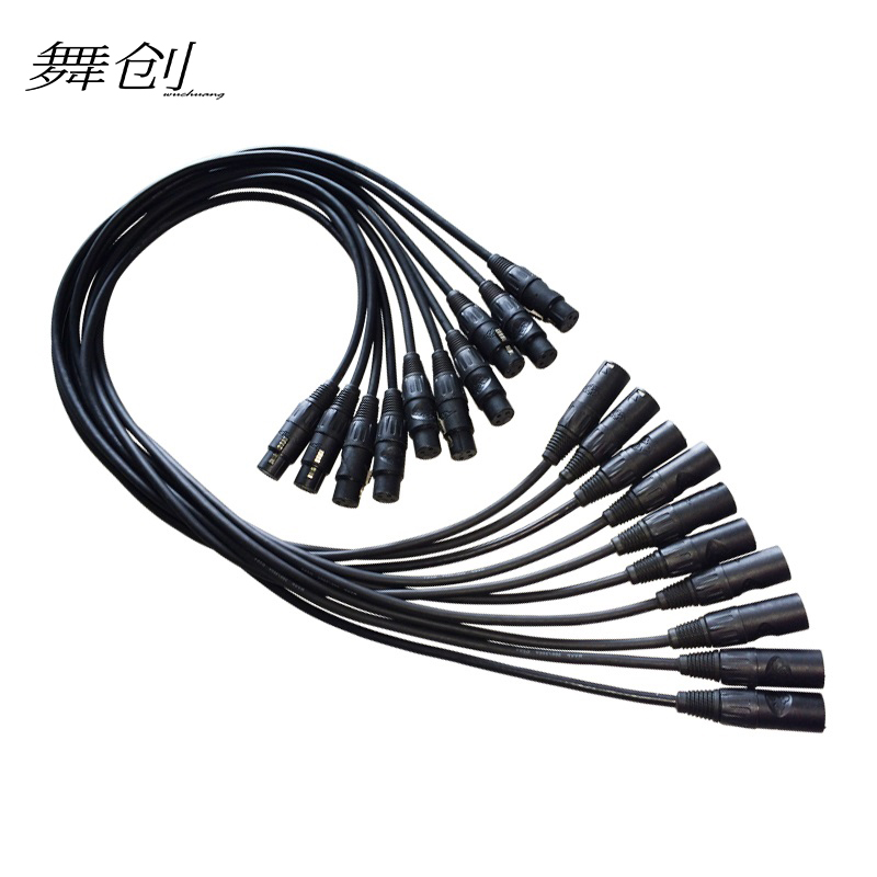 DMX512 Three-Core Cannon Signal Line Dance Desk Light LED Plamp Signal Line Connection Line Power Amplifier Clip Wire Nail-Lennon Line