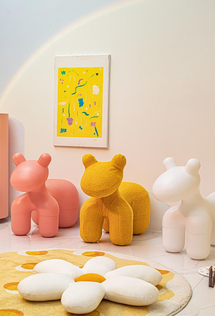 Bench Cute Children Chair Small Bench Small Stool Home Plastic Cartoon Comfort Styling Shape Plastic Cartoon