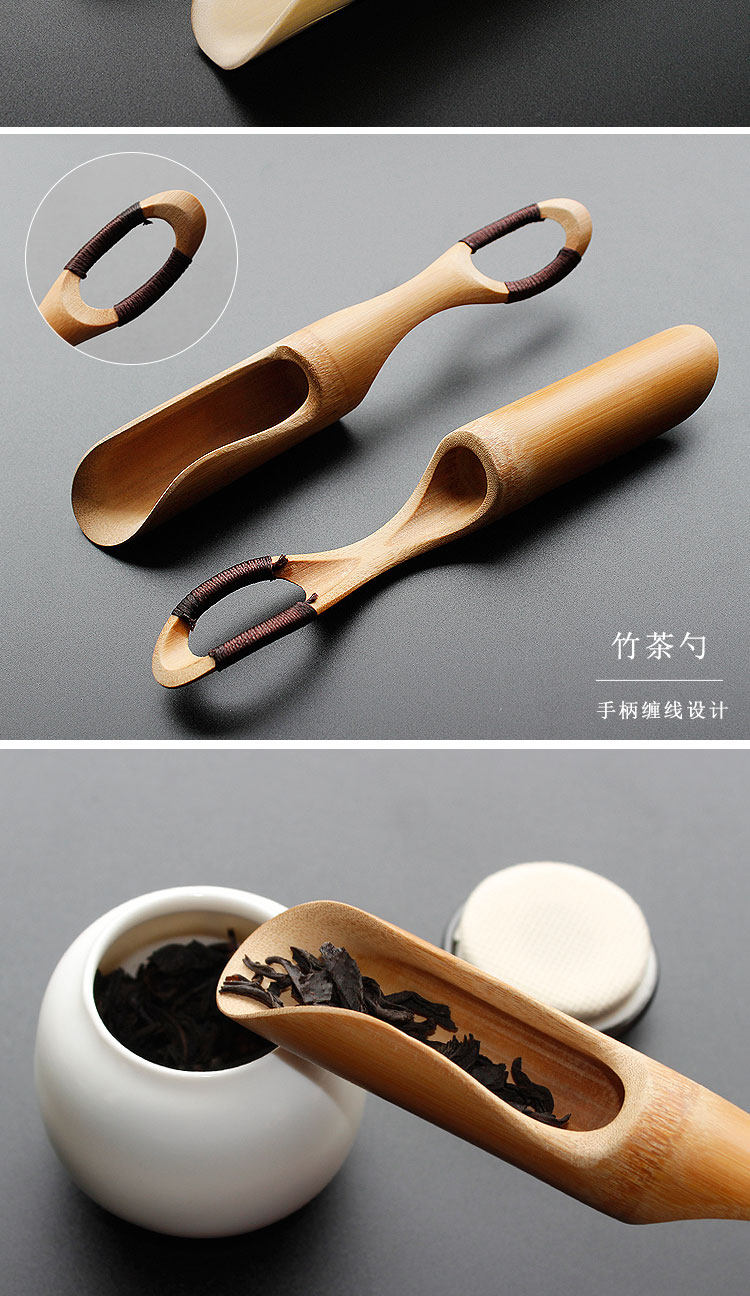 ≈批发黑檀木茶勺茶匙长柄单个茶叶勺子铜小茶铲功夫茶具茶道配-阿里巴巴