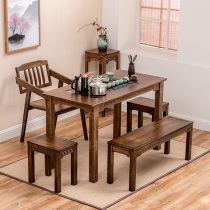 Tea table and chair combination simple coffee table retro Chinese tea set table one home small tea table kung fu tea tray