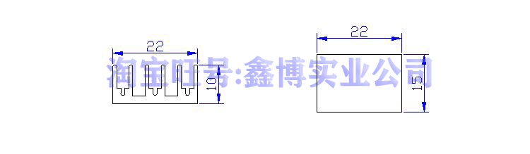 Nhôm E-loại mô-đun nguồn IC tản nhiệt 22*10*8/10/15/20/30mm chip tản nhiệt DIP quat giai nhiet 12v