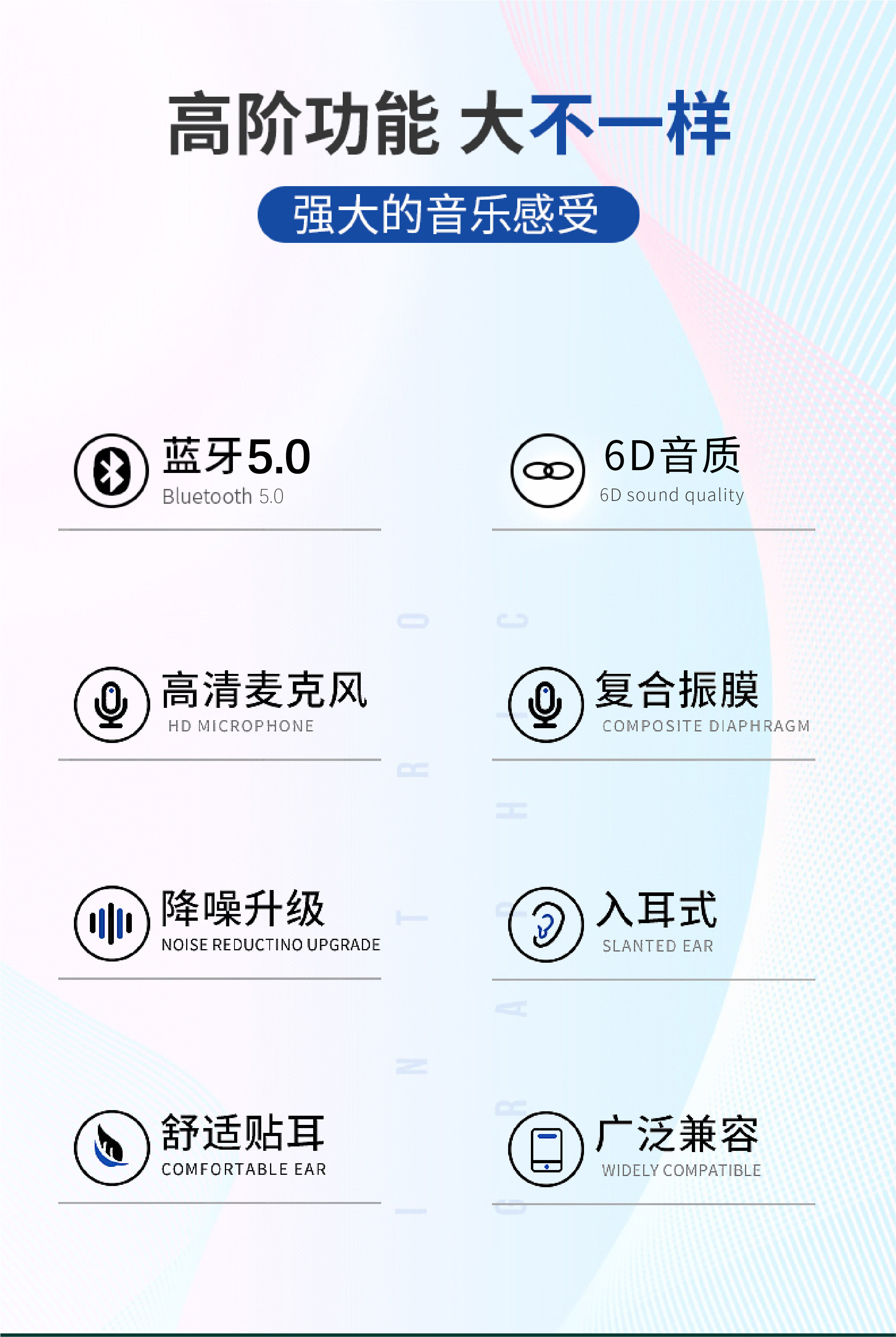 悦尔  无线蓝牙耳机 颈挂式运动耳机 图2
