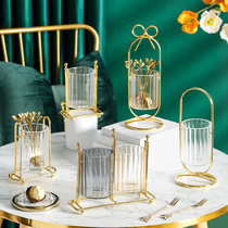 Su Kailin Nordic ins household stainless steel fruit fork set Creative cute small luxury fruit sign spoon storage tank