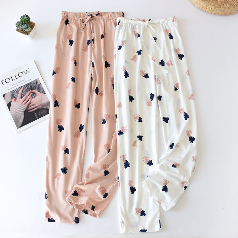 Modale Pure Cotton Sleeping Pants Women Long Pants Summer Slim loose with large size Spring and autumn full cotton Home Trousers Outside of the air conditioning pants