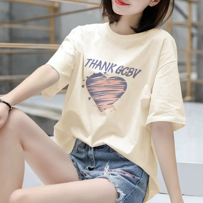 2026 Summer New Maternity Wear Pure Cotton Short-Sleeved T-Shirt Korean Style Loose Casual Fashion Outerwear Mid-Length Top