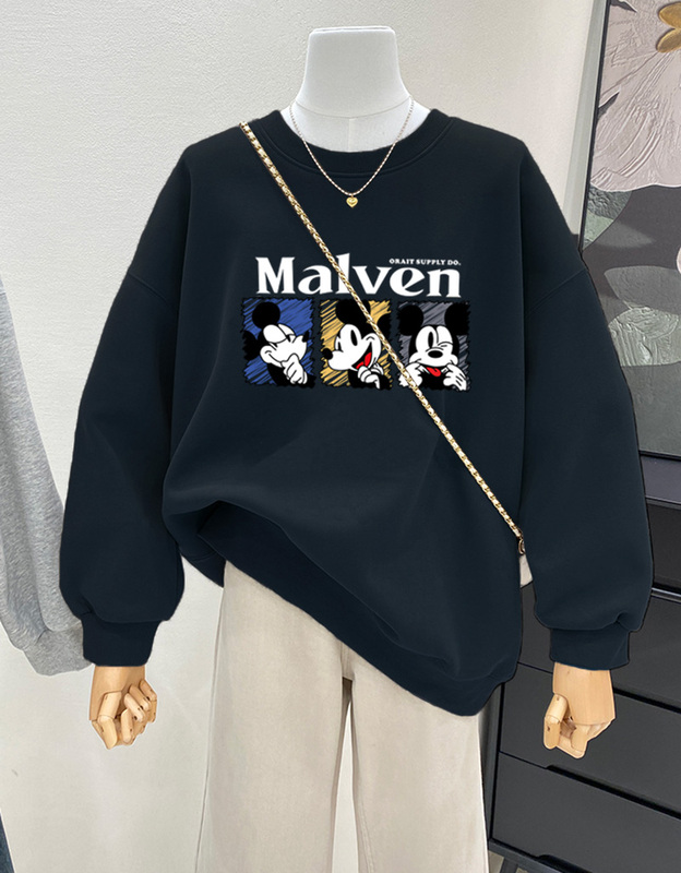 2026 New Round-Neck Maternity Sweatshirt, Fleece-Lined and Thickened Pullover Top for Women, Loose, Casual, Versatile for Spring, Autumn and Winter 2026 New Round-Neck Maternity Sweatshirt, Fleece-Lined and Thickened Pullover Top for Women, Loose, Casual, Versatile for Spring, Autumn and Winter