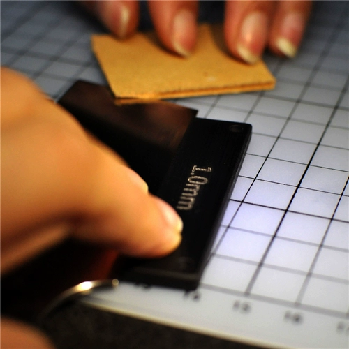 Инструмент для утонения кожи с передними перьями, приспособление для утончения лезвия 0,8 1,0 1,2 мм, три толщины истончения