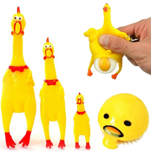 Большая кричащая курица, игрушка, издает звуки, антистресс