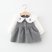 2 years old girl clothes 0 a 1-3 years old baby girl baby skirt Girl dress spring and autumn doll collar skirt