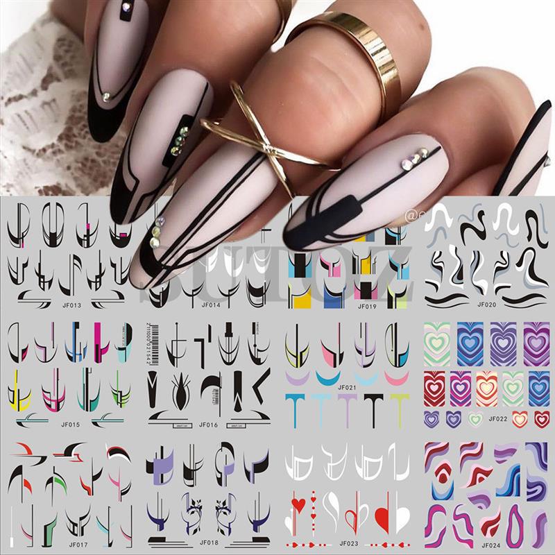 2022 New Hot-Selling Nail Art Water Stickers Large Pieces of French Abstract Art Ribbon Baroque DIY Nail Stickers 2022 New Hot-Selling Nail Art Water Stickers Large Pieces of French Abstract Art Ribbon Baroque DIY Nail Stickers