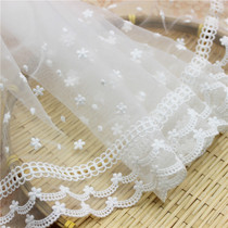 New milk silk hollow flower decoration dress Lolita Childrens clothing Wedding accessories embroidery lace belt 28cm