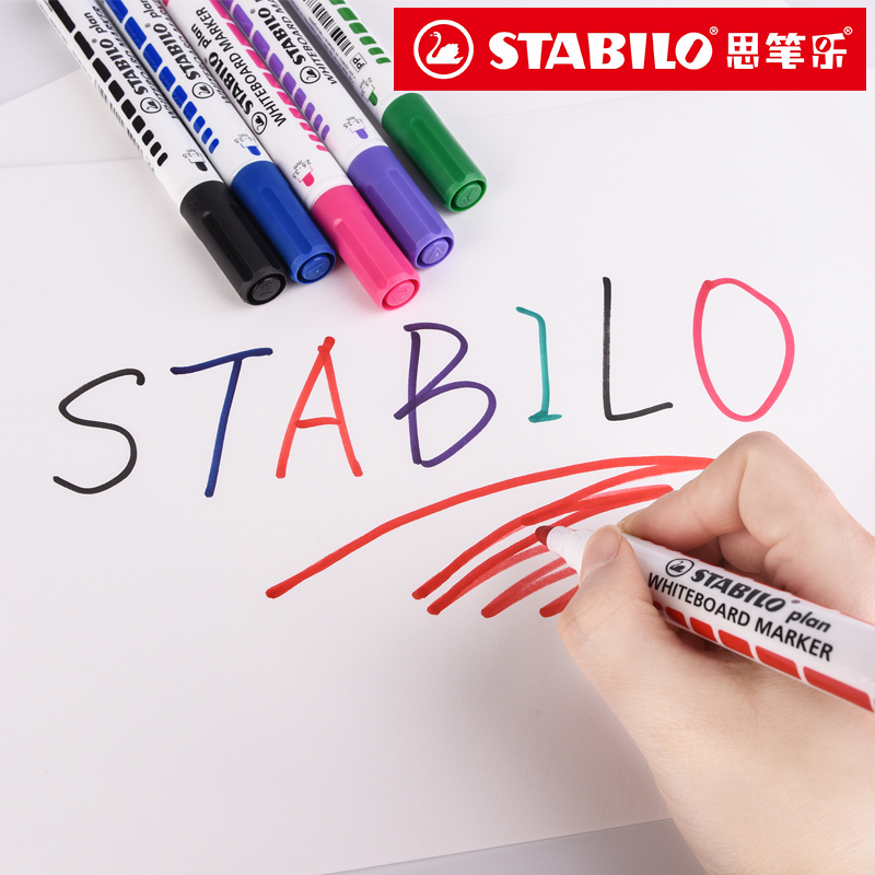 The official flagship store stabilo Germany 641 marker whiteboard pen for children teachers with marker pen water pen color whiteboard writing pen easy to wipe large mark large pen
