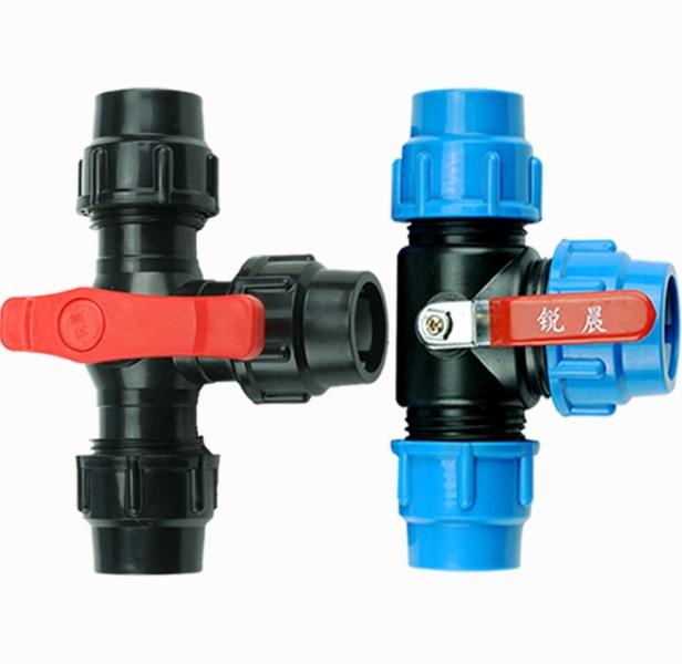 Three-way with switch water distributor movable joint Plastic water pipe fittings Water pipe valve 4 minutes 6 minutes 1 inch