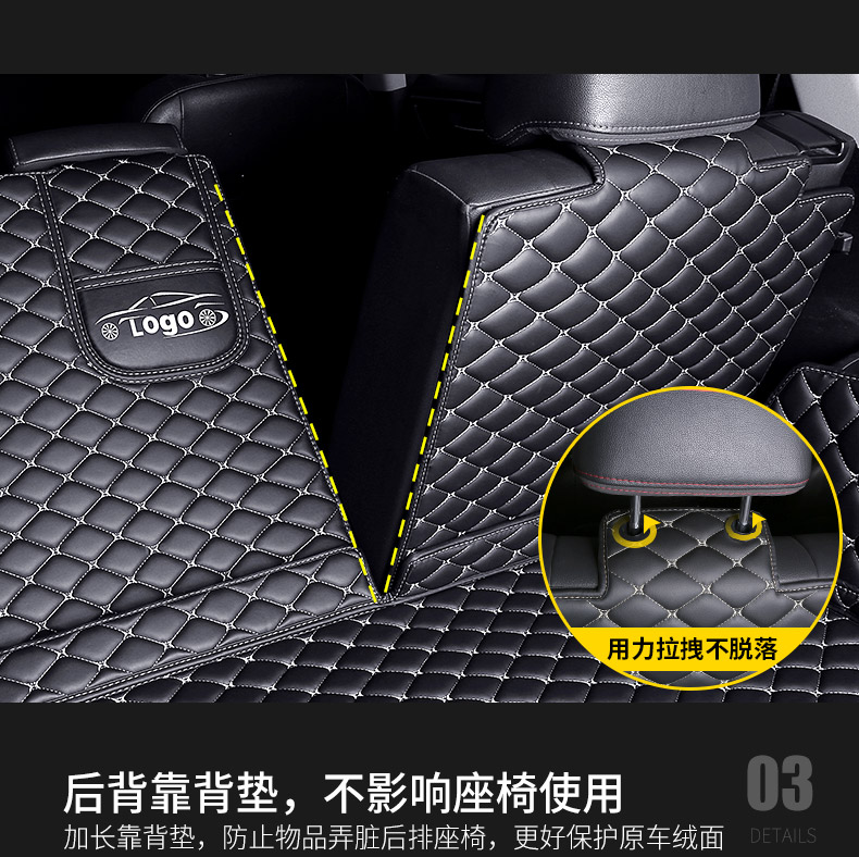 19 Models of Kia K2, K3, Sportage, Kx5, Kx7, and the Old Sportage Model-Specific Full-Surround Trunk Mat