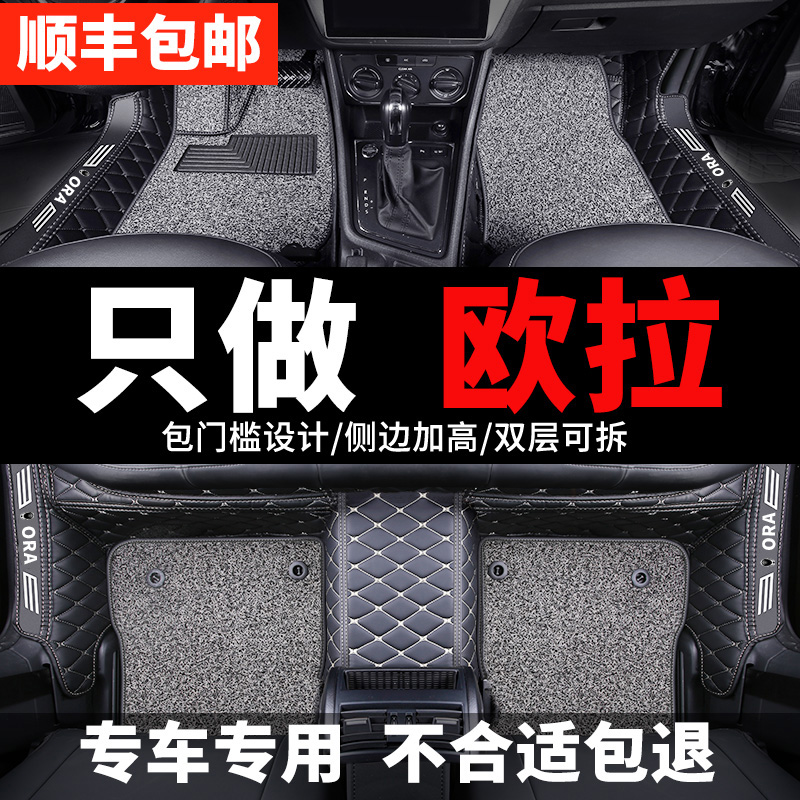 Euler R1 black cat floor mat White Cat R2 Good Cat IQ special all-surrounded Great Wall car wire ring decoration all-inclusive floor mat