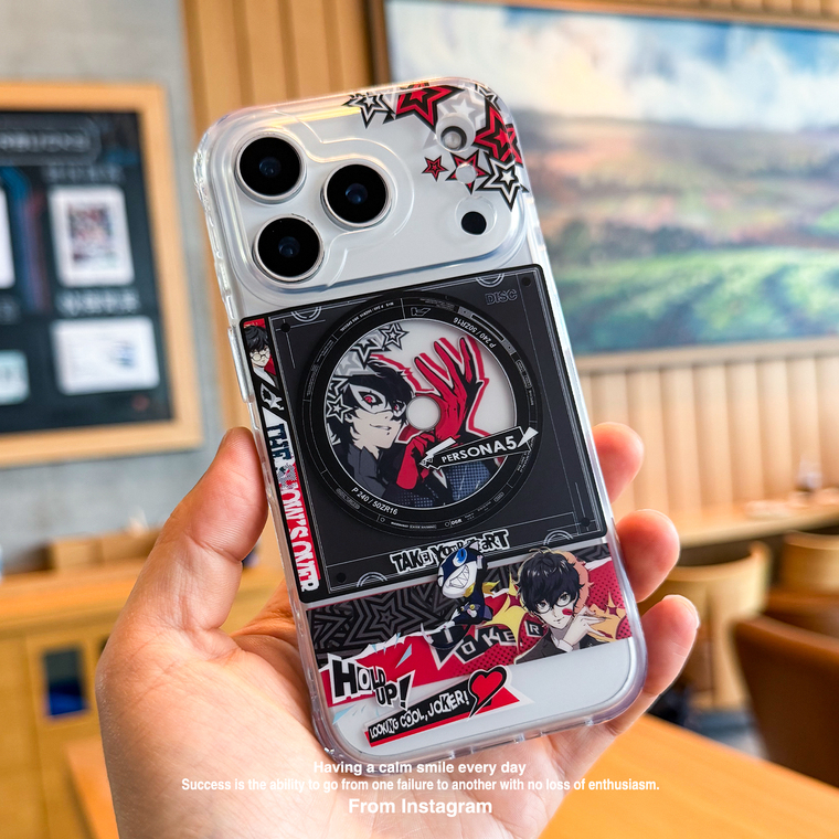 Persona 5 Joker CD Art iPhone Transparent IMD iPhone Case for iPhone 13 - 17 - view 5