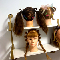 Model hair salon head mould 16 inch real hair full true 100% real hair apprentice can perm dye bleach blow cut style haircut