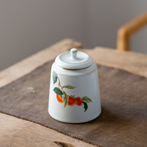 Also interesting retro Ru kiln open tea cans small ceramic sealed tea storage cans Puer tea warehouse wake up tea cans Jingdezhen