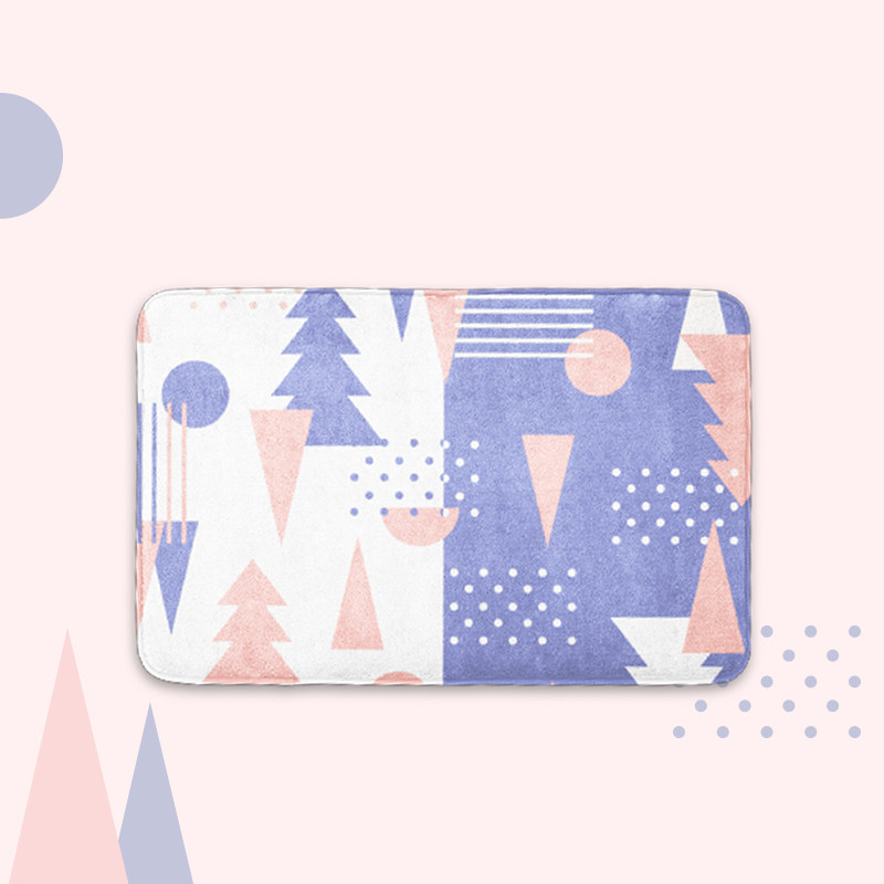 Taki Taki's wife's romantic travel flannel polyester fiber geometric stitching creative design floor mat