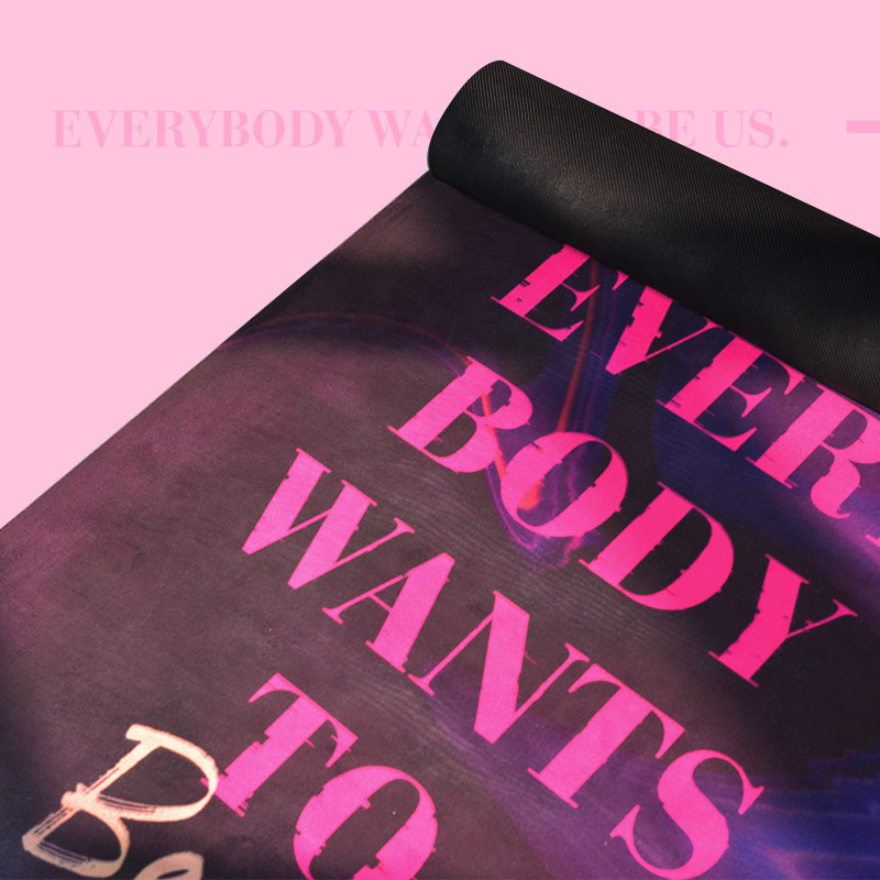 (Mango) Wife's Romantic Travel Suede Suede Natural Rubber Pro-Skin Non-slip Yoga Mat Non-slip-Taobao