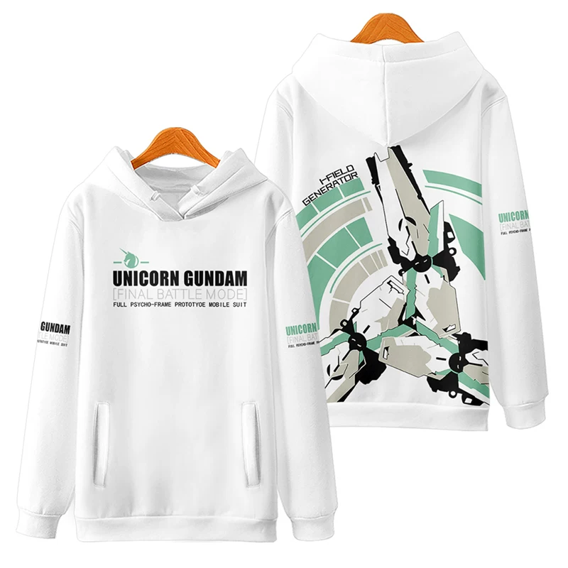 Костюм мобильного супергероя Аниме RX-0 Unicorn Gundam Свитшот мужской ДвеДизайн меха плюс бархатная молния Куртка одежда