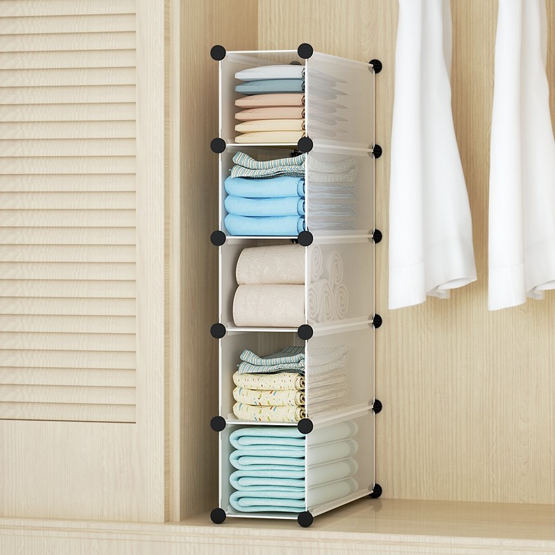 Closet partition layered frame lattice vertical release clothes Clothing Separator Small Cupboards Narrow Shelving Wardrobe containing devinators