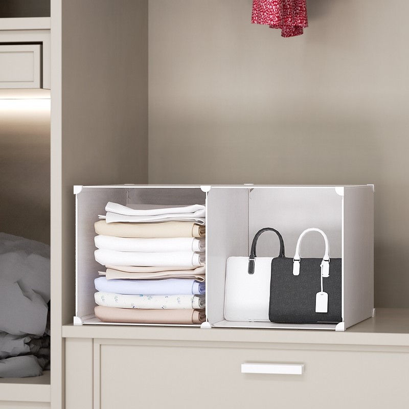 Storage in the wardrobe Divine Instrumental Cabinet Partition Stratix Shelf Closet Partition Clothing Clothing Plastic Sheet Shelving