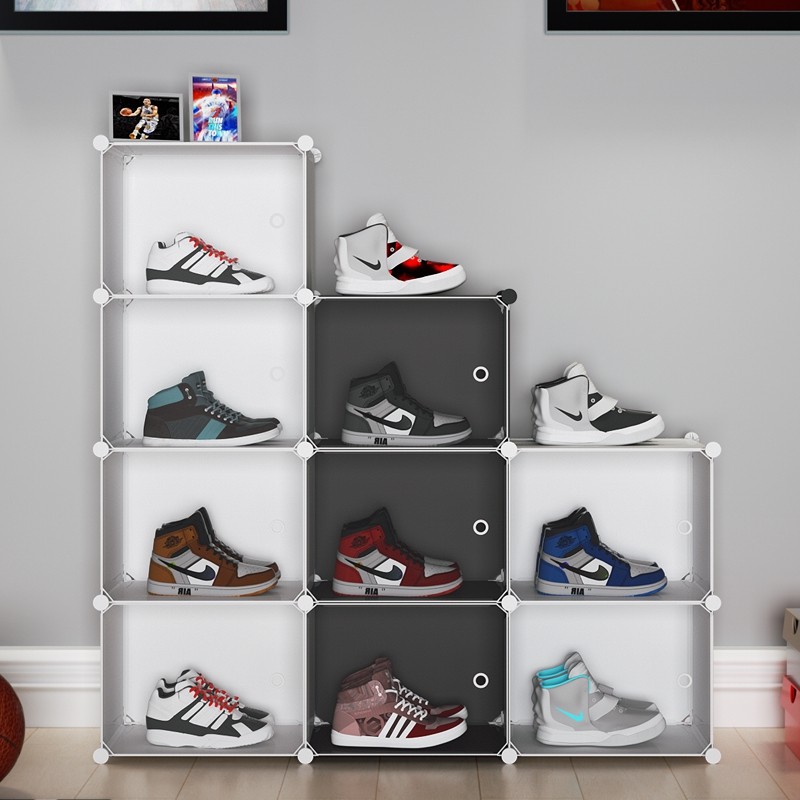 aj shoe box containing box transparent shoe rack shoe cabinet release basket sneakers Shoes Boots Containing deity Dormitory Provincial Space 20