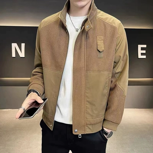 Трендовая куртка для приставной кровати, короткий приталенный демисезонный ростомер, изысканный стиль