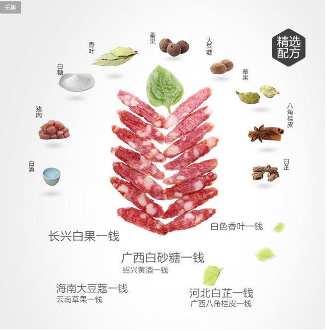 广味香肠咸甜味手工腊肠