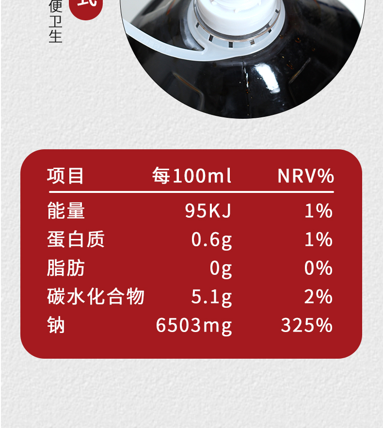 【三富】红烧酱料酱油老抽5斤