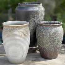 Multi-meat flowerpots breathable coarse pottery Ceramics Master High Pile Cliff Retro Orchid Monsoon Green Plant Pottery Jar
