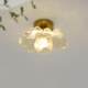 French-Style Vintage Petal Ceiling Light for Hallway, Balcony, Staircase, Cloakroom, Entryway, and Foyer, with a Mid-Century Style